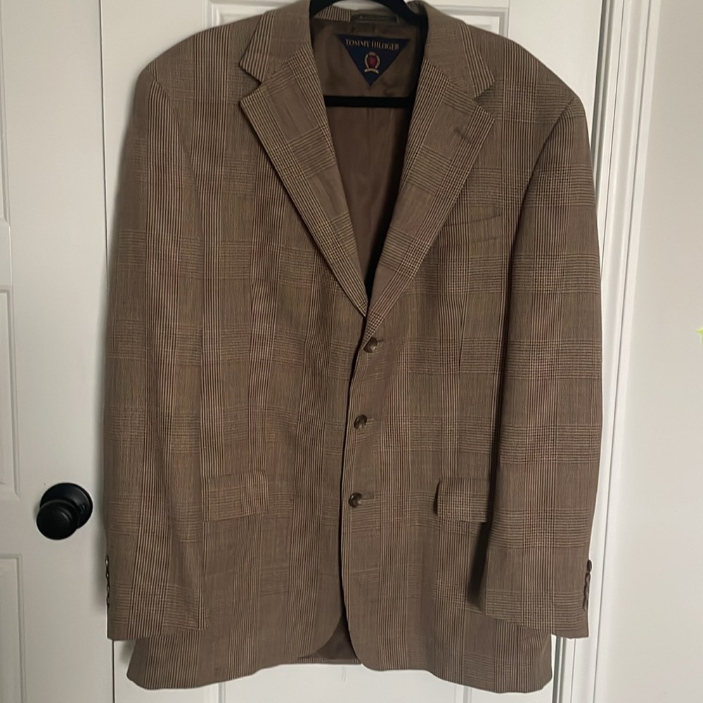 Academia Preppy Old Money Glen Plaid 3 Button Blazer/Sport Coat 42Long